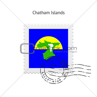 Chatham Islands Flag Postage Stamp.