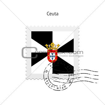 Ceuta Flag Postage Stamp.