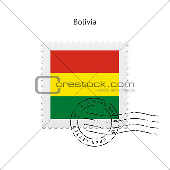 Bolivia Flag Postage Stamp.