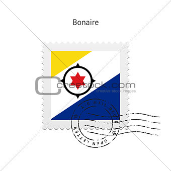 Bonaire Flag Postage Stamp.