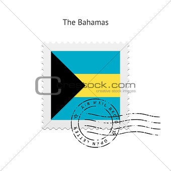 Bahamas Flag Postage Stamp.