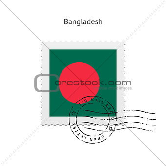 Bangladesh Flag Postage Stamp.