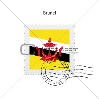 Brunei Flag Postage Stamp.