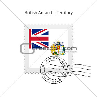 British Antarctic Territory Flag Postage Stamp.