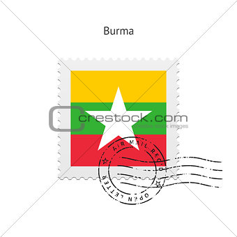 Burma Flag Postage Stamp.