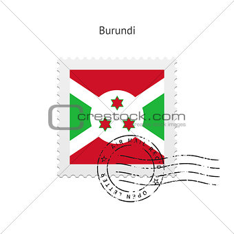 Burundi Flag Postage Stamp.