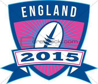 Rugby Ball England 2015 Shield Retro