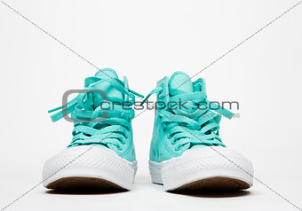 classic sneakers with laces on white sole