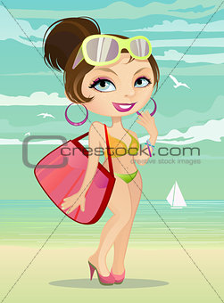 Girl on beach