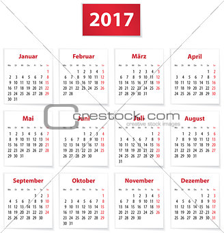 2017 German calendar