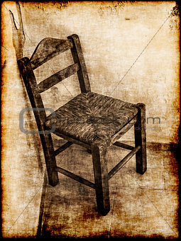 Old wooden chair - retro style