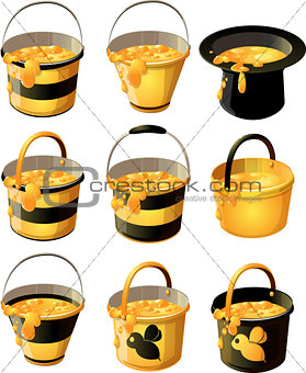 yellow honey bucket