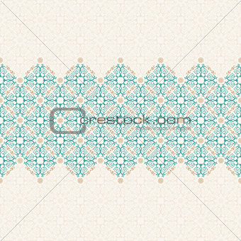 Vector seamless pattern with art ornament for design