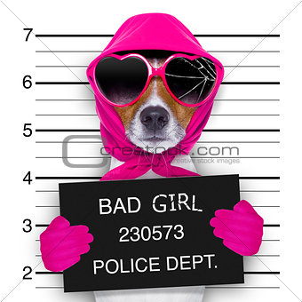 mugshot lady dog 