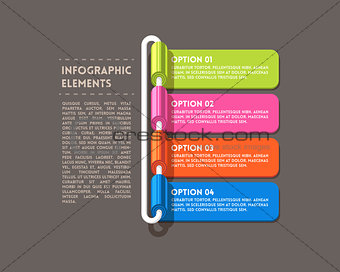 Rolled infographics options banner.