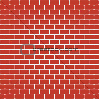 Brick pattern. Seamless vector red brick wall background