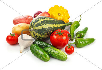 Still life of fresh vegetables healthy eating