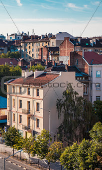 Roofs buildings Sofia Bulgaria