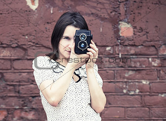 Woman taking photo