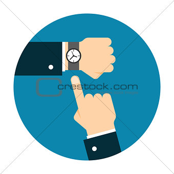 Wristwatch on the hand