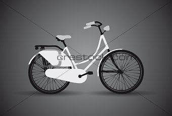 typical bicycle black and white