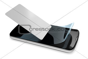 preparing a smartphone with a protection film