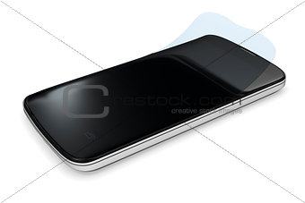 smartphone with a protection film