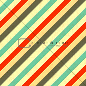 Diagonal stripes retro colours, seamless pattern