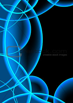 Neon Abstract Circles Background