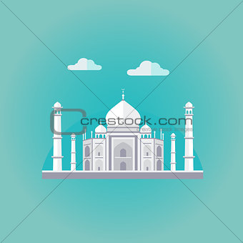 Taj Mahal Vector Illustration