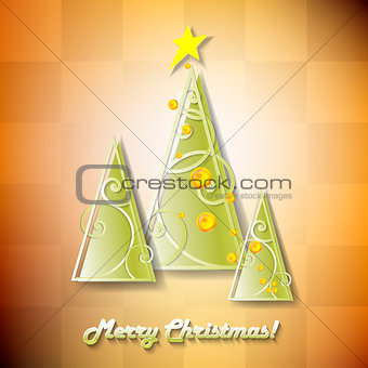 Cute cartoon Christmas tree