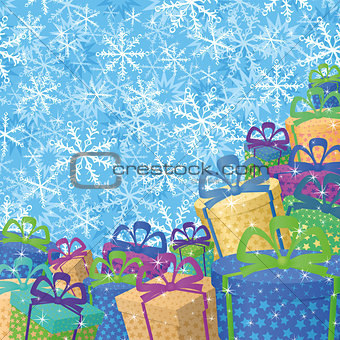 Christmas background with gifts