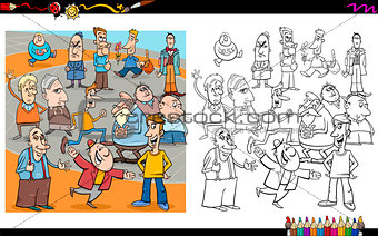 people characters coloring book