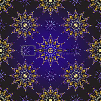 Seamless dark violet vintage christmas pattern