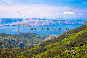 View from Velebit mountain on Senj