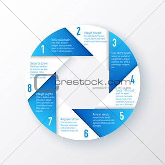 Vector elements for infographics. Template of a pie chart.