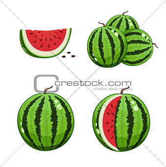 Watermelon and watermelon slice