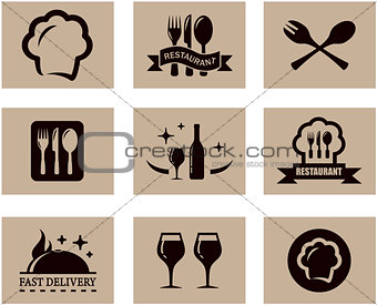 concept restaurant menu set
