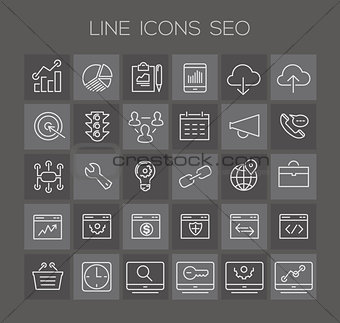 Inline SEO Icons Collection