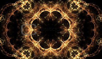 fractal gold vintage pattern