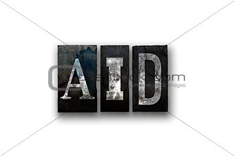 AID Concept Isolated Letterpress Type