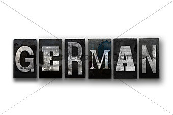 German Concept Isolated Letterpress Type