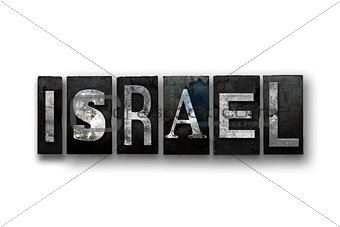 Israel Concept Isolated Letterpress Type