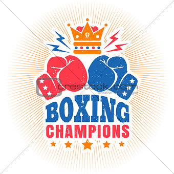 vintage sport logo for boxing