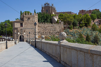Saint Martin medieval bridge in Toledo, Spain