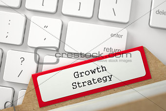 Folder Register with Inscription Growth Strategy.