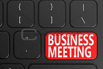 Business Meeting on black keyboard