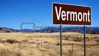 Vermont road sign