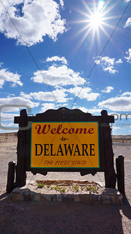 Welcome to Delaware state concept