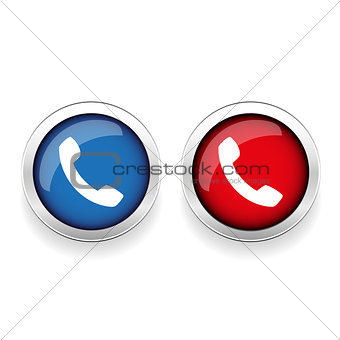 Phone icon vector button